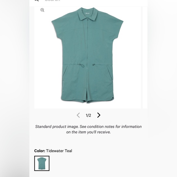 Stretch Rib Pocketed Romper - Picture 2 of 5